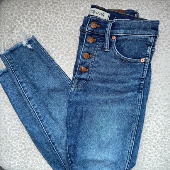 Madewell 10” High Rise Medium Wash Jeans - Picture 1 of 4